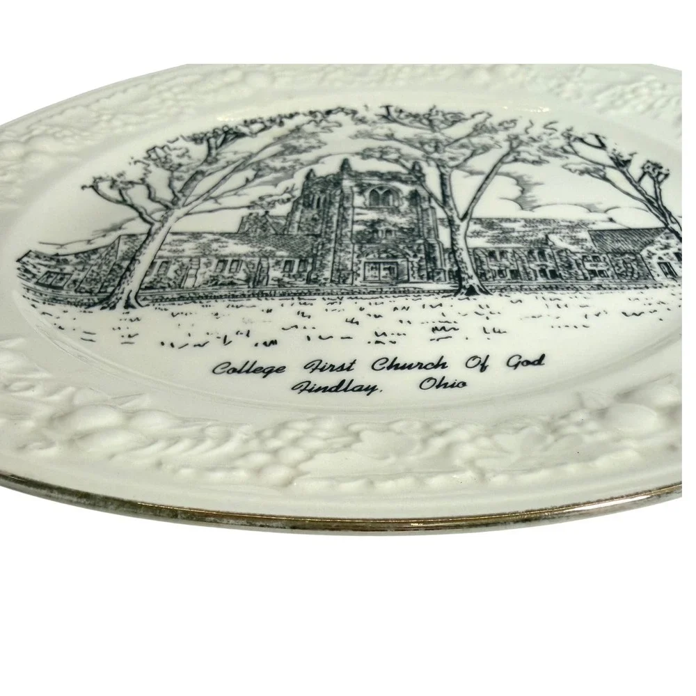 VTG 1950‎ Homer Laughlin Church Plate College First Church of God Findlay OH 23K